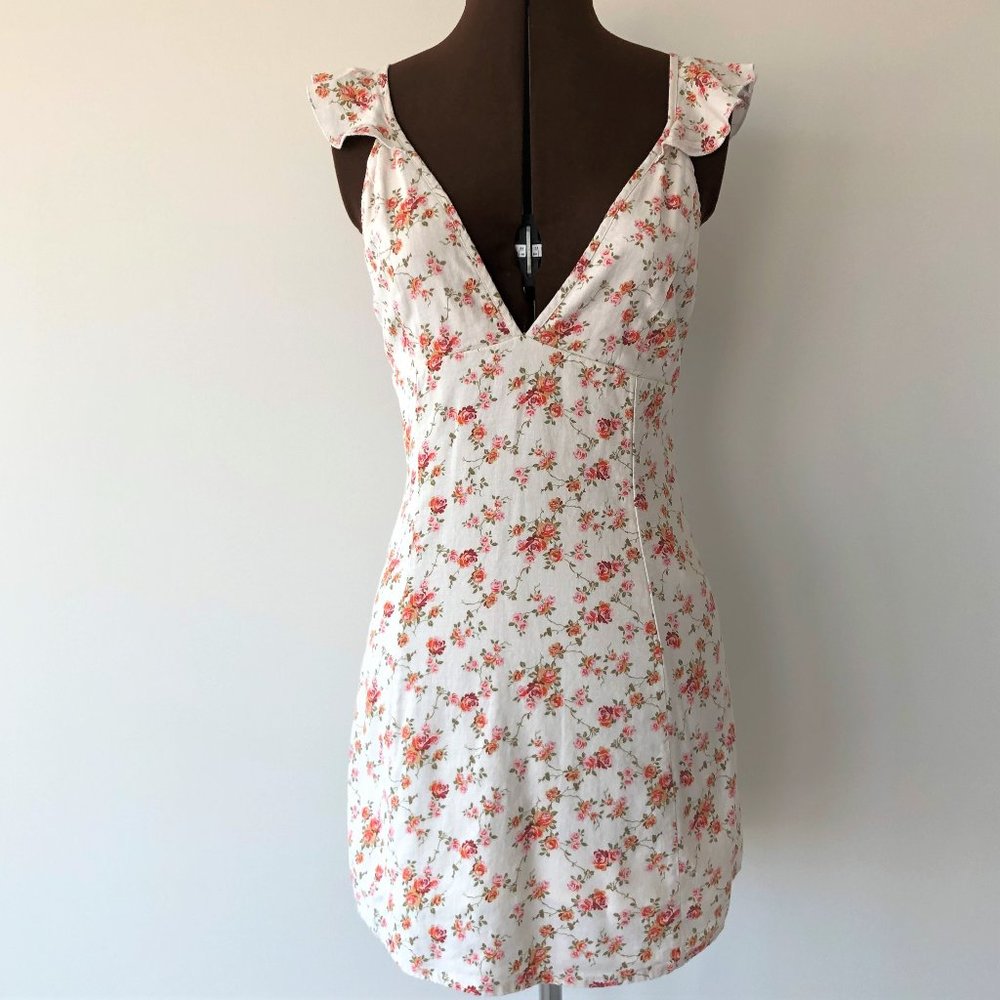 Floral Mini Linen Sundress